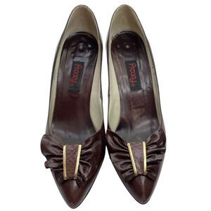 Vintage Proxy Brown Leather Heels Size 7M